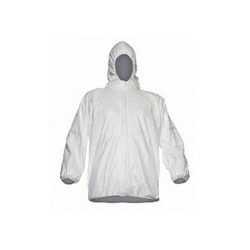 Giubbino protettivo da lavoro in Tyvek cappuccio INDUTEX colore bianco