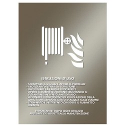 Lastra infrangibile per idrante UNI 45 da interno mm. 306x530 materiale         plexiglass opaco mod. 4002I.700