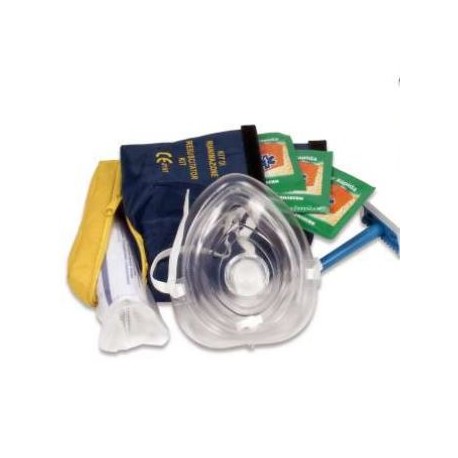 Kit pocket mask MAS017 con accessori per la defibrillazione e la rianimazione   mod. MAS019F